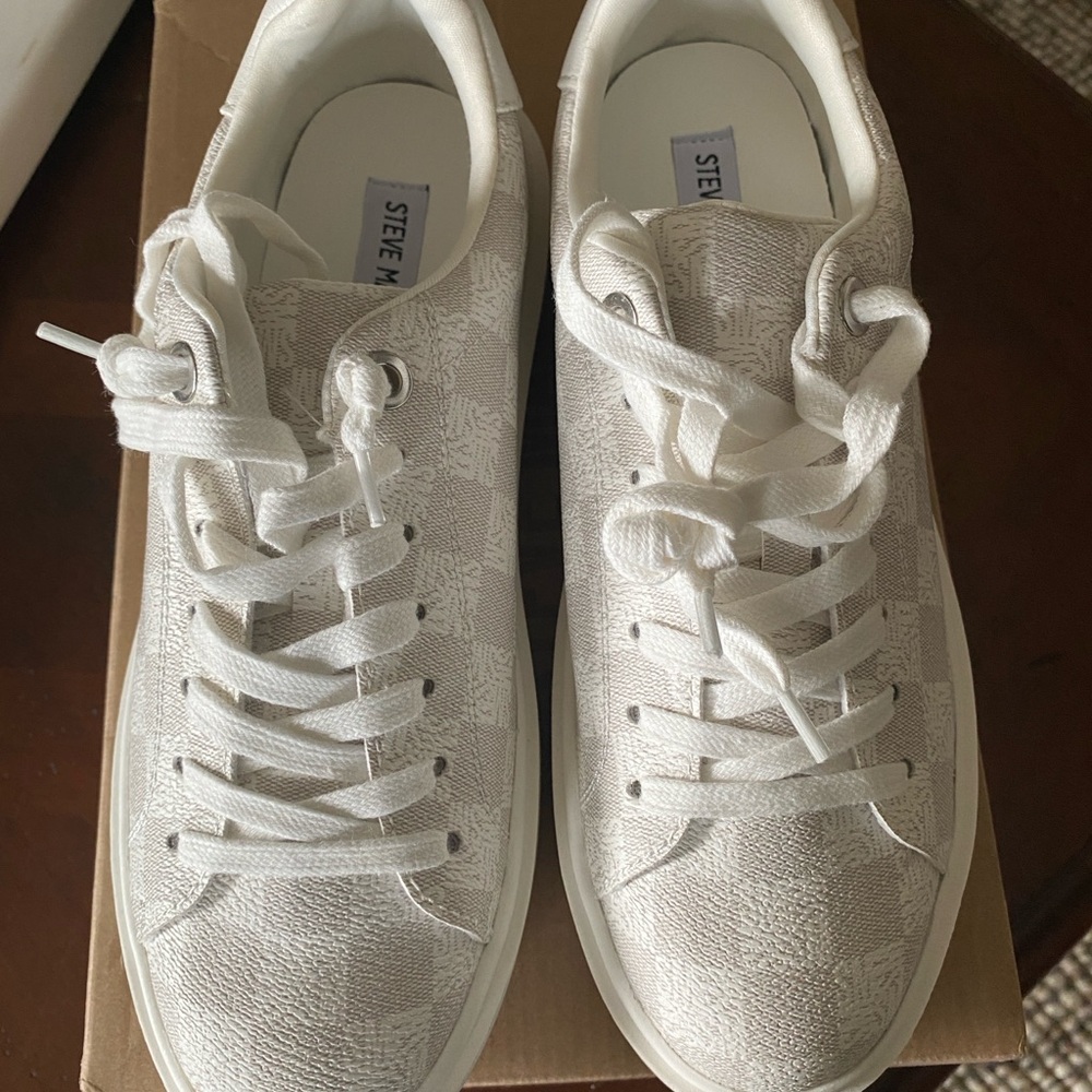 Steve Madden White Athletic Shoes